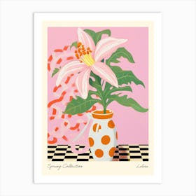 Spring Collection Lilies Flower Vase 1 Art Print