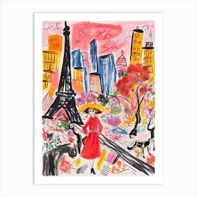 Tokyo, Dreamy Storybook Illustration 2 Art Print