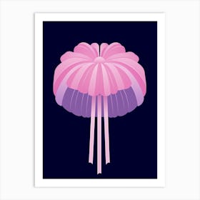 Mauve Stinger Jellyfish Cartoon 3 Art Print