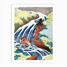 Katsushika Hokusai Waterfall Art Print