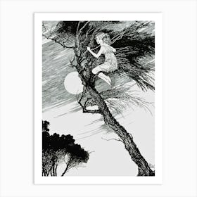 Wind in The Ti Tree - Ida Rentoul Outhwaite 1919 - Fairycore Beautiful Remastered Fairies Illustration Vintage Cottagecore Witchcore Fairy Dreamy Fairytale Art Print