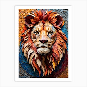 Mosaic Lion 1 Art Print