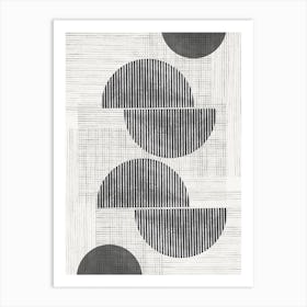 Mid Century Modern Retro Geometric Wall Art, Watercolor trend, Minimalism Art Art Print