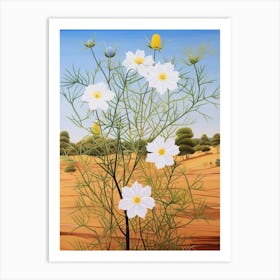 Love In A Mist Nigella 2 Flower Painting Art Print