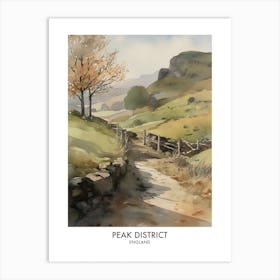 Peak District 8 Watercolour Travel Poster Art Print