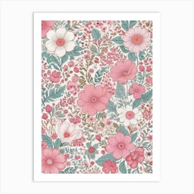 Pink Flowers 24 Art Print