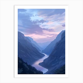 River In The Mountains 3 Art Print