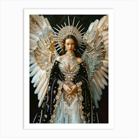 Angel woman Art Print