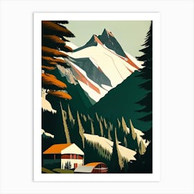 Vanoise National Park France Retro Art Print
