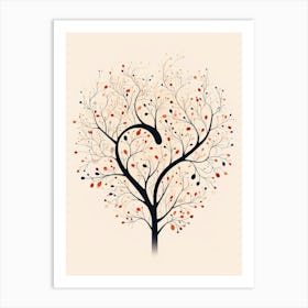 Swirl Tree Pattern 3 Art Print