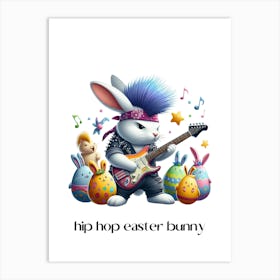 Easter bunny hip hop.kids rooms.nursery rooms.gifts for kids.10 Art Print