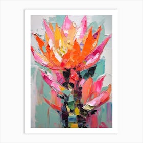 Cactus Painting Ferocactus 1 Art Print