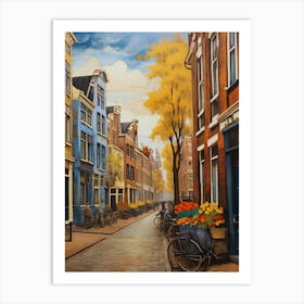 6.Streets of Amsterdam, Van Gogh, frescoes. Art Print