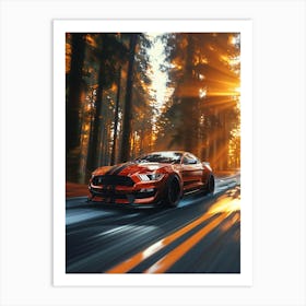 Ford Mustang Wallpaper Art Print