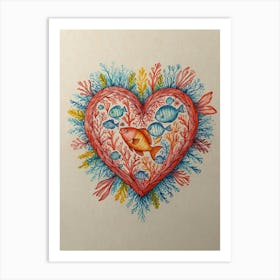 Heart Of Coral 3 Art Print