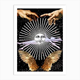 Universe - peace - stars - positive energy - photo montage Art Print
