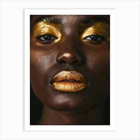 Gold Lips 5 Art Print