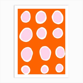 Orange circles 1 Art Print