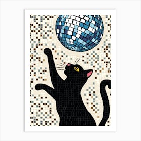 Disco Cat 2 Art Print