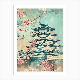 Himeji Jo Japan Mid Century Modern 2 Art Print