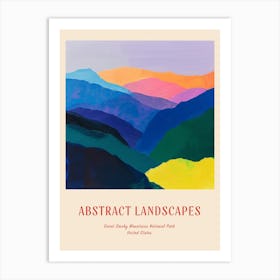 Colourful Abstract Great Smoky Mountains National Park Usa 4 Poster Art Print
