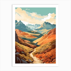 Lares Trek Peru 1 Hiking Trail Landscape Art Print