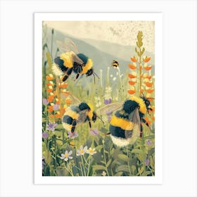 Bumblebee Storybook Illustration 1 Art Print