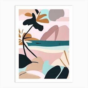 Palawan Philippines Muted Pastel Tropical Destination Art Print