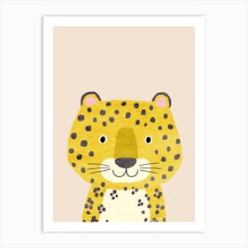 Leopard Cream Art Print