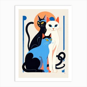 Three Cats Art Print