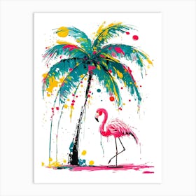 Flamingo Painting 1 Art Print