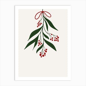 Mistletoe Christmas Poster Art Print