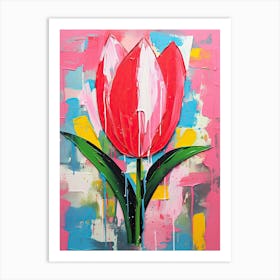 Floral Rhapsody: Neo-Expressionism Tulip Art Print