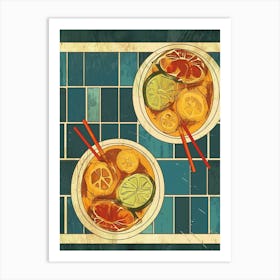 Aerial View Cocktail Illustration Art Print