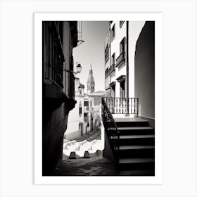 Toledo, Spain, Black And White Analogue Photography 2 Art Print