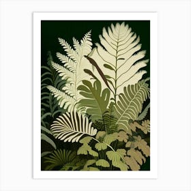 Buttonquail Fern Rousseau Inspired Art Print