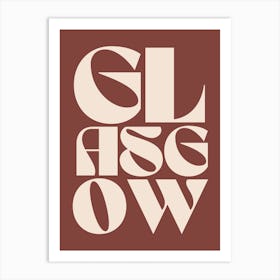 Glasgow Art Print