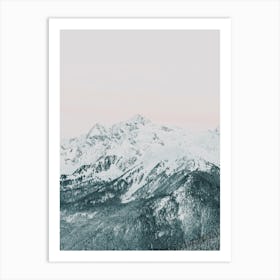 Snow Covered Mountain Art Print