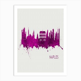 Naples Italy City Purple Art Print