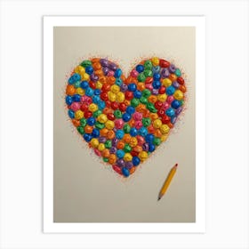 Heart Of Candy Art Print