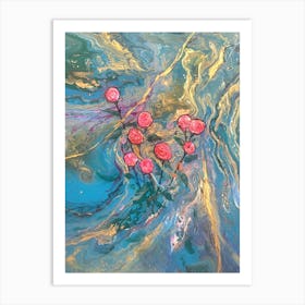 Roses In The Water Art Print