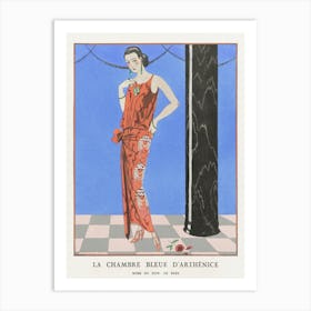 La Chambre Bleue D Arthénice Robe Du Soir, De Beer From Gazette Du Bon Ton Art George Barbier Art Print