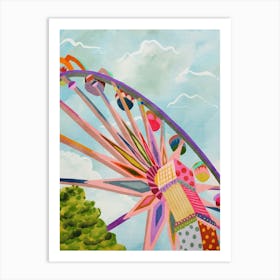 Colorful Ferris Wheel Art Print