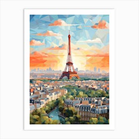 Paris View   Geometric Vector Illustration 3 Art Print