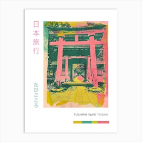 Fushimi Inari Taisha Duotone Silkscreen 2 Poster Art Print