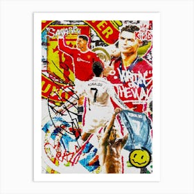 Cristiano Ronaldo Graffiti Art Print