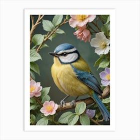 Little Floral Bird no1 Art Print