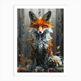 Fox In The Woods Art Print