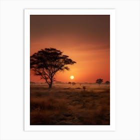 Sunset In The Savannah 2 Art Print