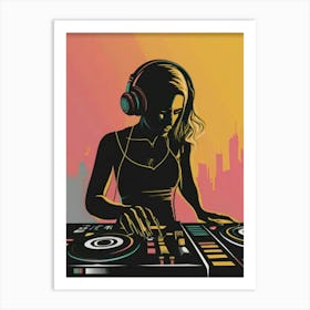 Dj woman 5 Art Print